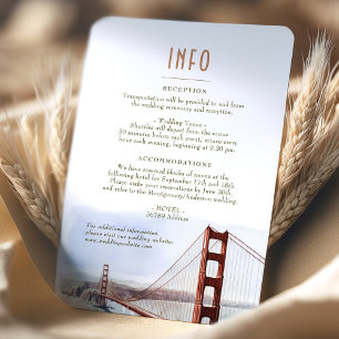 Invitación Detalles de la Puerta de Oro de San Francisco Inse