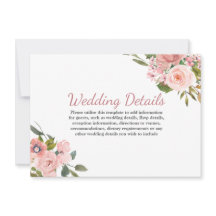 Detalles de la recepción de boda con flores rosada