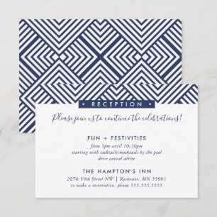 Invitación DETALLES DE RECEPCIÓN INSERTAR un patrón geo simpl