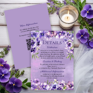 Invitación Detalles del 50º Aniversario de Elegant Purple Vio