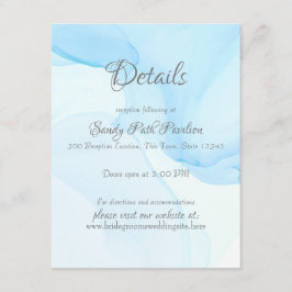 Invitación Detalles del Boda azul del Caribe