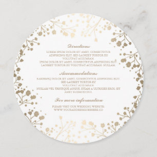 Invitación Detalles del Boda blanco del aliento del bebé - In