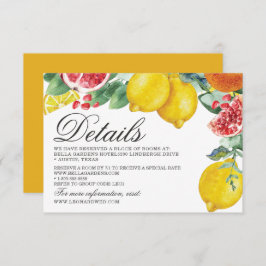 Invitación Detalles del Boda botánico Citrus