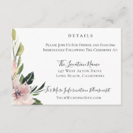 Invitación Detalles del Boda botánico Dusty Mauve