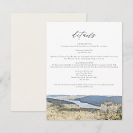 Invitación Detalles del Boda de acuarela HUSON VALLEY de Nuev