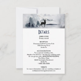Invitación Detalles del Boda de acuarela rusa de renos de inv