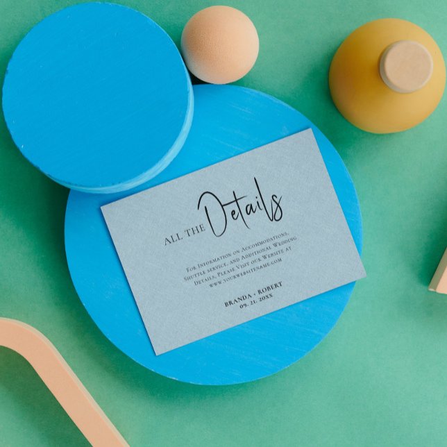 Invitación Detalles del Boda de escritura negra simple de lín (Subido por el creador)