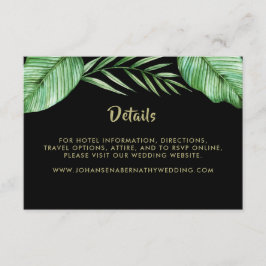 Invitación Detalles del Boda de follaje tropical vibrante