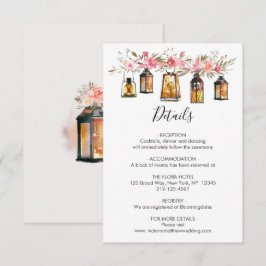Invitación Detalles del Boda de la flor de color acuático rus