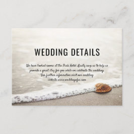 Invitación Detalles del Boda de las olas de playa