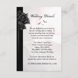 Invitación Detalles del Boda de los murciélagos del Rosa negr