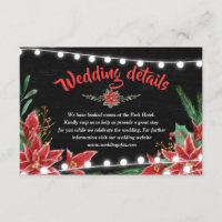 Detalles del Boda de Navidades de Poinsettia Chalk