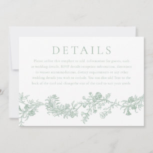 Invitación Detalles del Boda de sabios digitales o impresos