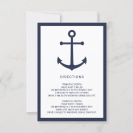 Invitación Detalles del Boda del Ancla Azul de la Marina Náut