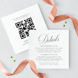 Invitación Detalles del Boda del guión de la elegancia vintag