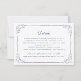 Invitación Detalles del Boda del marco de ornamento elegante