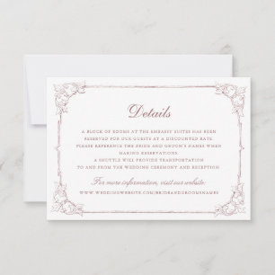Invitación Detalles del Boda del marco de ornamento elegante 