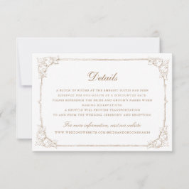 Invitación Detalles del Boda del marco de ornamento elegante