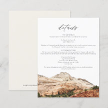 Detalles del Boda del Parque Nacional Zion en colo