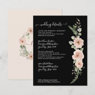 Invitación Detalles del Boda Floral Boho Rubor Mint Foliage