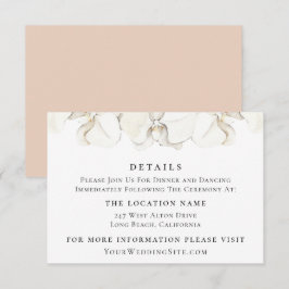 Invitación Detalles del Boda Floral Orquídea Blanco