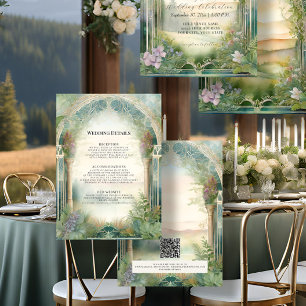 Invitación Detalles del Boda mágico de la selva montañosa