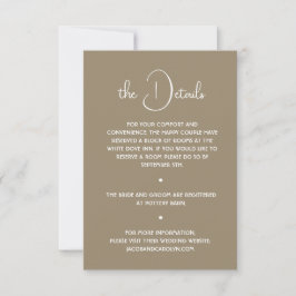 Invitación Detalles del Boda Mínimo Neutral del Desierto Boho