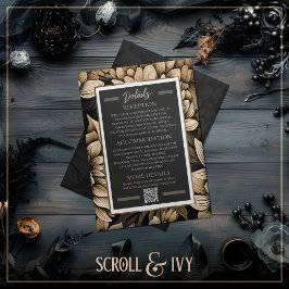 Invitación Detalles del Boda Opulent Gold & Champagne Bloom