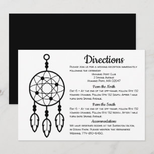 Invitación Detalles del Boho Boda Direcciones Dreamcatcher Bl
