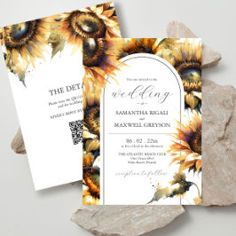 Invitación Detalles del código QR del Boda Rústico del giraso