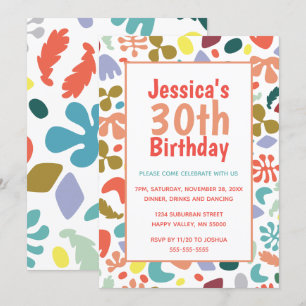 Invitación Detalles del elegante nombre personalizado de cump