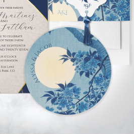 Invitación Detalles del Enclosure de Flor de Cerezo de Luna L