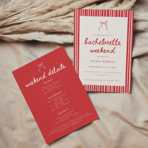 Invitación Detalles del fin de semana de despedida de soltera