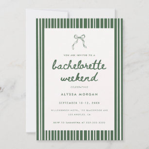 Invitación Detalles del Fin de Semana de Despedida de Soltera
