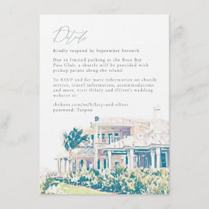 Invitación Detalles del fin de semana de Hilary y Oliver Fina