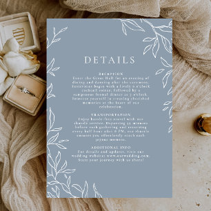 Invitación Detalles del moderno Boda de Leafy Mínimo Dusty Az