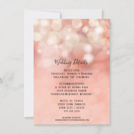 Invitación Detalles Del Purpurina Rubor Pink Gold Twinkle Lig