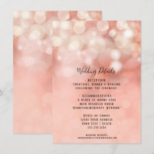 Invitación Detalles Del Purpurina Rubor Pink Gold Twinkle Lig