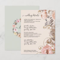 Detalles del Rosa Boho Dried Floral Rubor Gold Bod