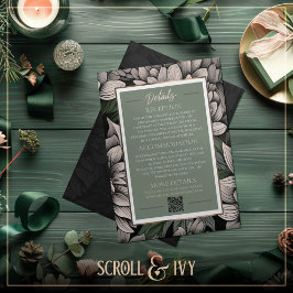 Invitación Detalles del sabio rústico, Boda de champán blanco