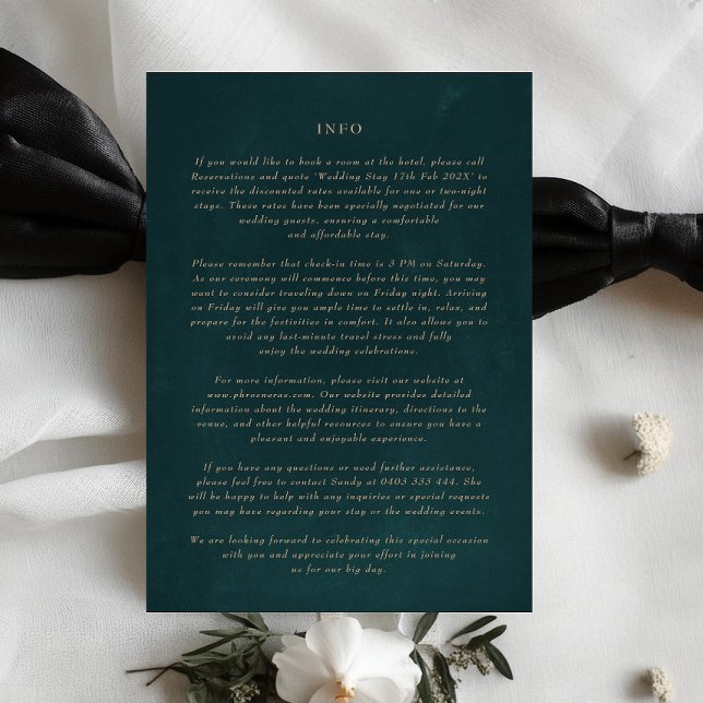 Invitación Detalles del verde esmeralda Información adicional (Subido por el creador)