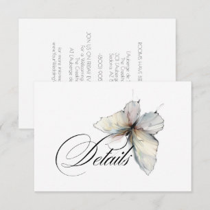 Invitación Detalles Elegante Abstracto Tinta Mariposas Pastel