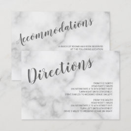 Invitación Detalles elegantes del Boda de mármol blanco