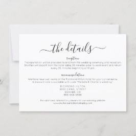 Invitación Detalles elegantes Minimalistas de Boda simple