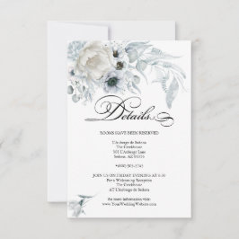 Invitación DETALLES | Flores azules pasteles