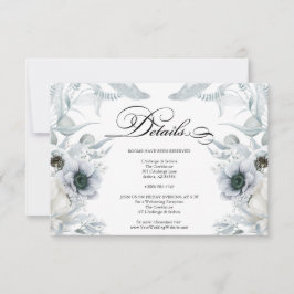 Invitación DETALLES | Flores azules pasteles