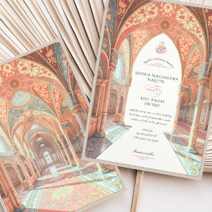 Invitación Detalles lujosos inspirados en la mezquita del Bod