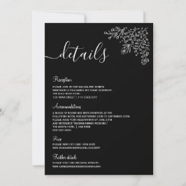 Invitación Detalles mínimos del Nikah islámico floral blanco 