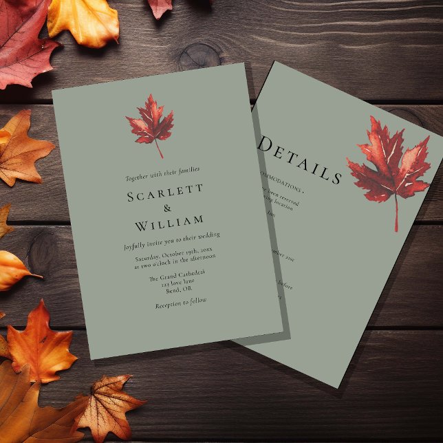 Invitación Detalles Mínimos Sage Green Boda Y (Subido por el creador)