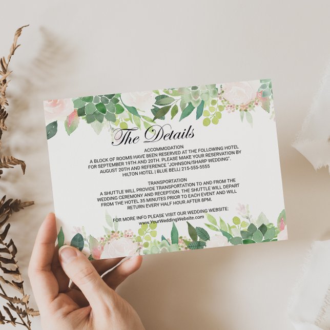 Invitación Detalles modernos del Boda floral tropical tropica (Subido por el creador)